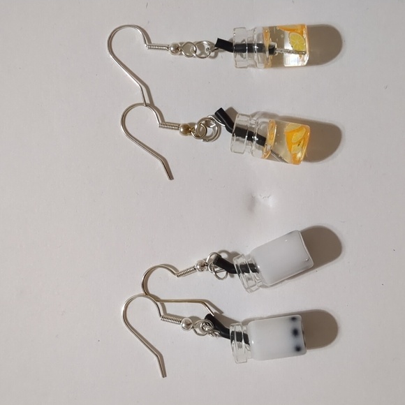 Handmade Jewelry - Boba Fruit Tea Drop Earrings 2 lot